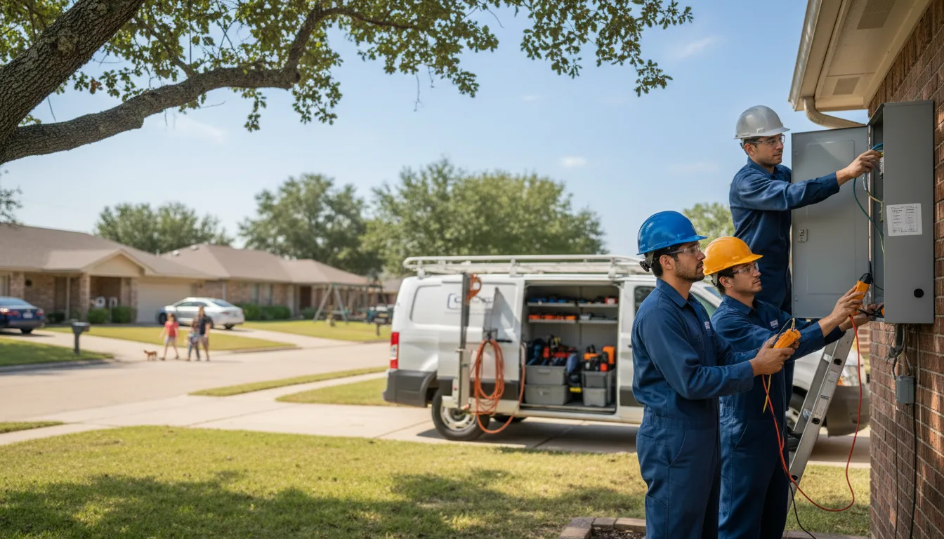 Certified electrician providing emergency electrical services in Early, TX